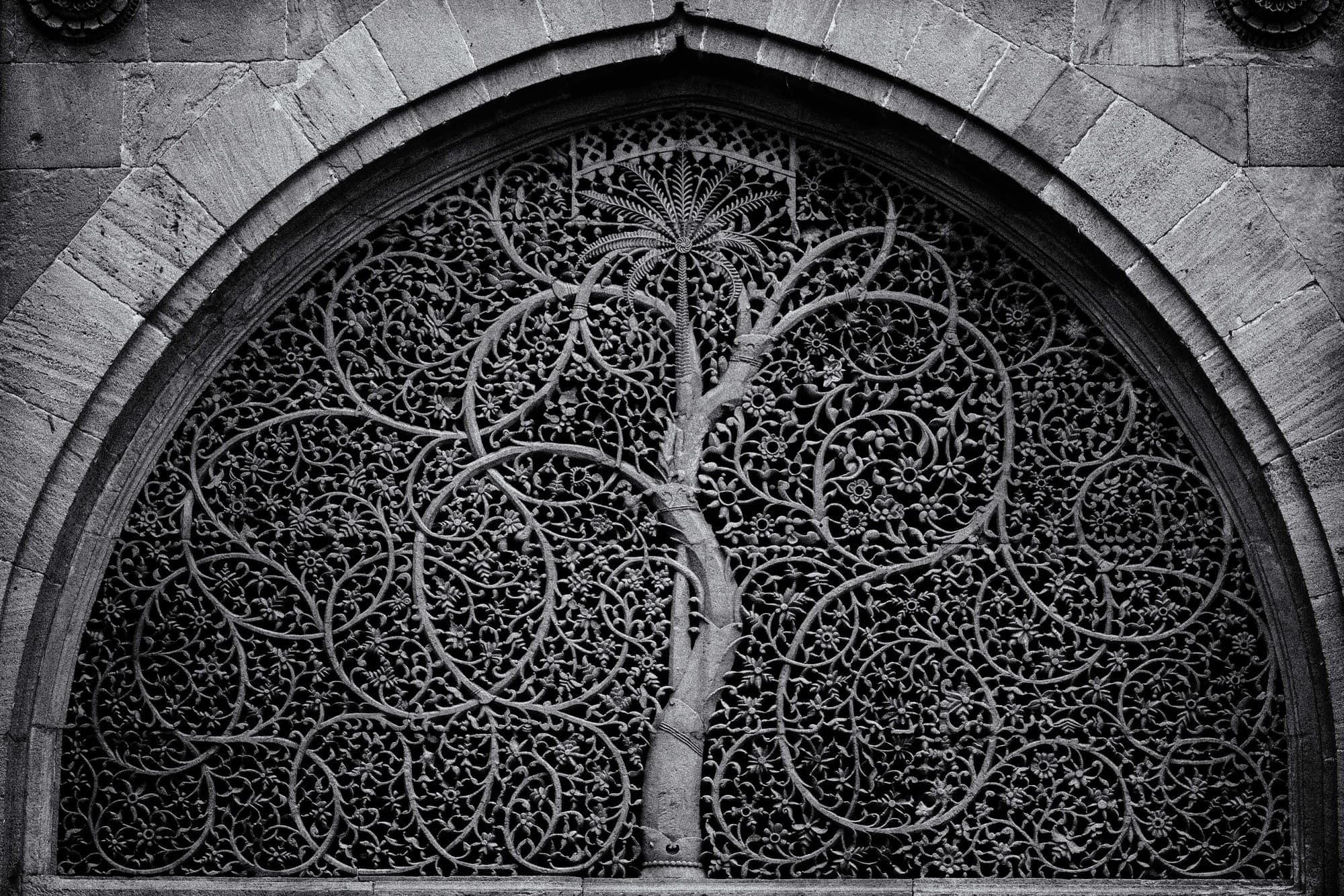 Stone jaali screen